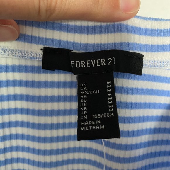 Forever 21 Striped Strapless Bodysuit - Picture 4 of 5